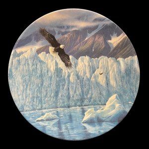 Vintage Fine China Collector Plate "Icy Majesty" by Hayden Lambson, 1991